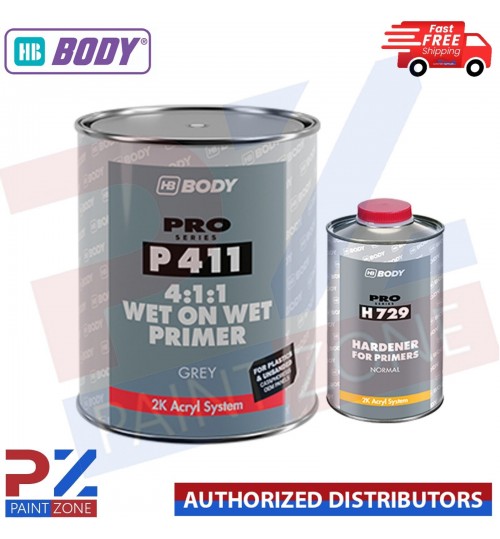1 X HB BODY P411 4:1:1 WET ON WET PRIMER KIT 1.25LTR
